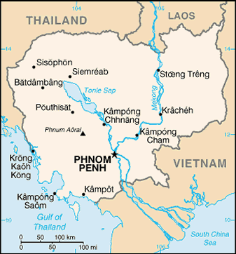 カンボジア地図